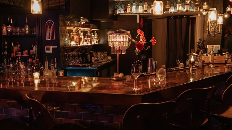 Interior bar at Encore Speakeasy