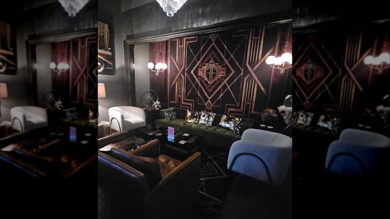 1920s-inspired interior at Gatsby Bourbon Bar and Lounge