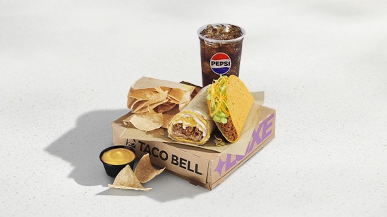 A product image of Taco Bell's Build Your Own Luxe Cravings box