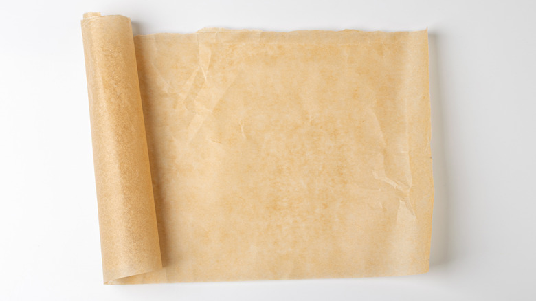 Roll of brown wax paper