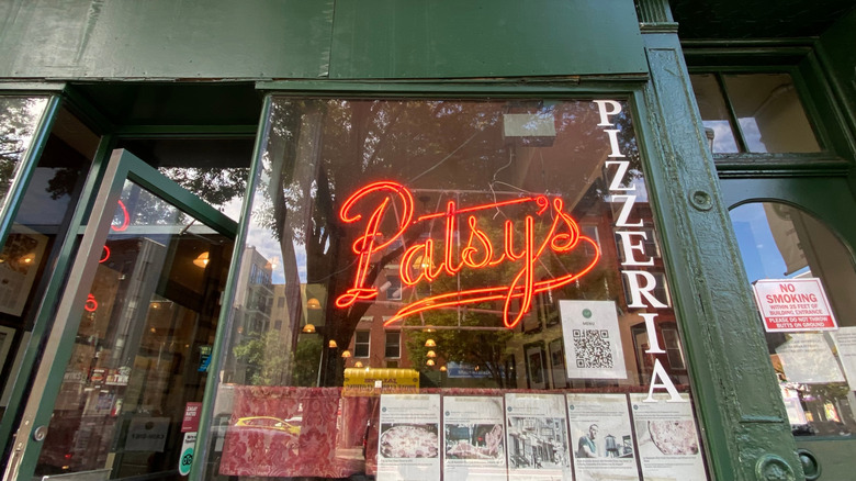 The exterior of Patsy's Pizzeria in East Harlem