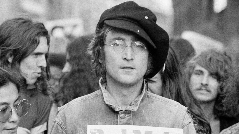 John Lennon at an unspecified rally during the 1960s