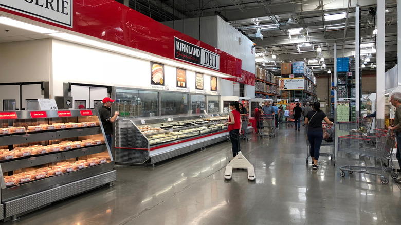The Kirkland Signature Deli section inside of a Costco