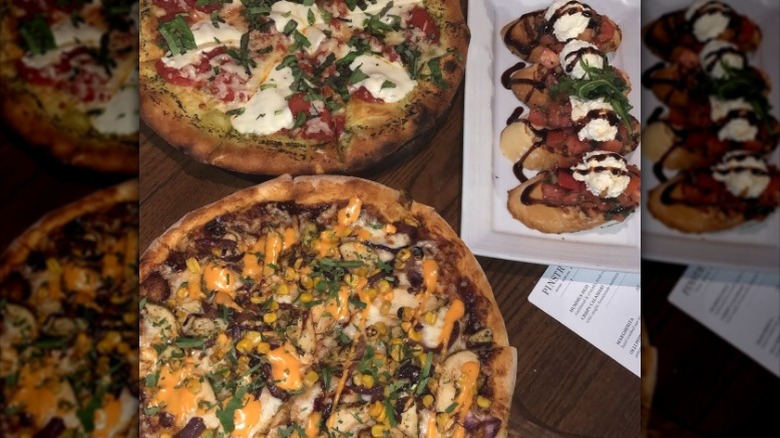 Entrees at Pinstripes.