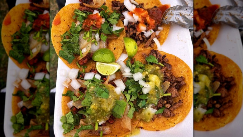 Tacos from vendor at Fort Worth EATZ Food Festival
