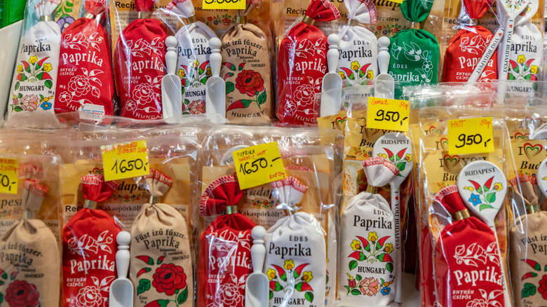 Paprika for sale in Hungary