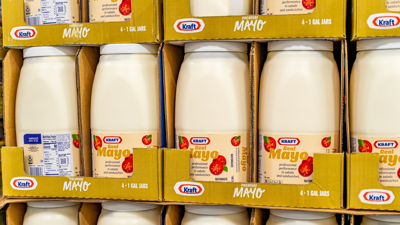 Large jars of Kraft mayo at Costco