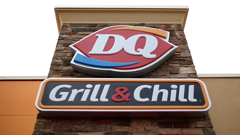 DQ Grill & Chill sign on Dairy Queen restaurant exterior