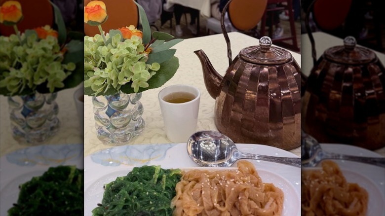 A meal on a table at HL Peninsula in Castro Valley