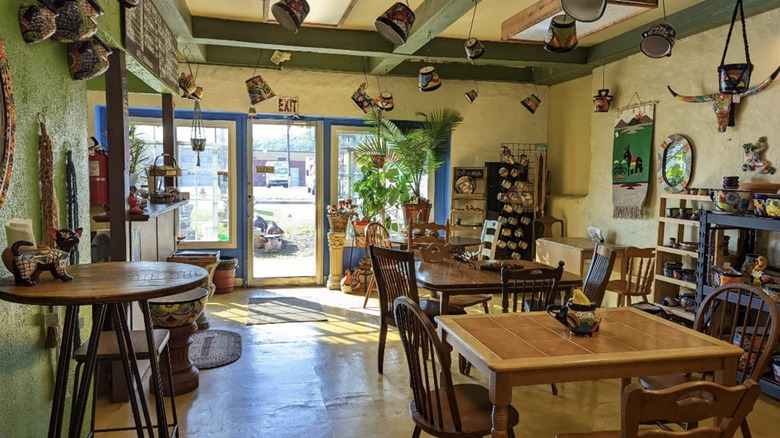 Interior dining area at Three Bees Pottery And Coffee Shop