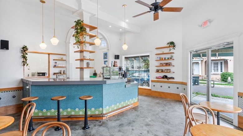 Interior dining area at Hey! Cafe