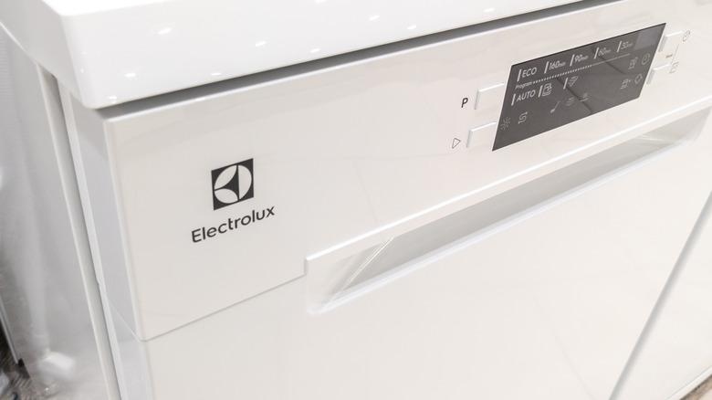 White Electrolux dishwasher