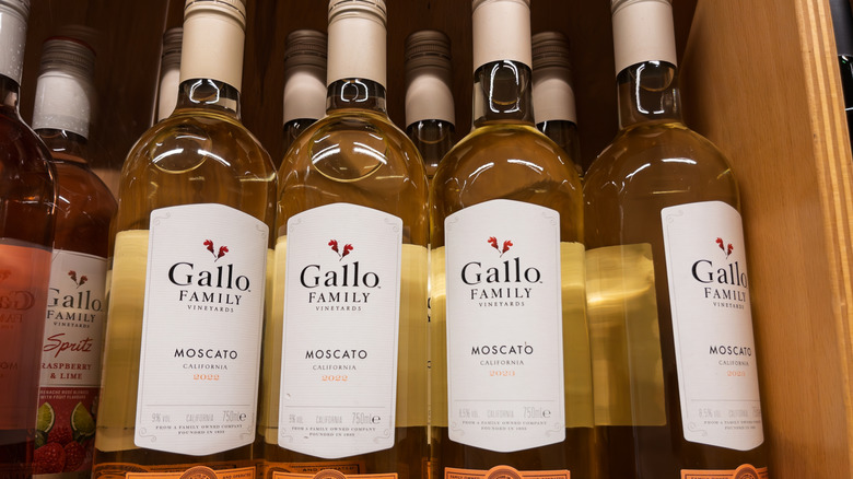 Bottles of Gallo Family moscato