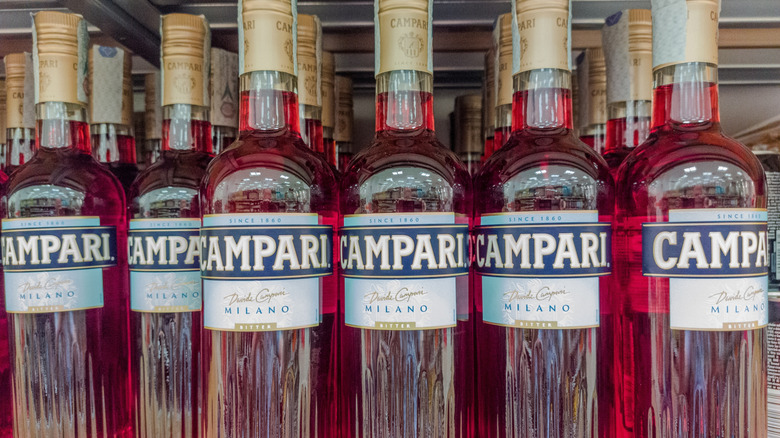 Bottles of campari