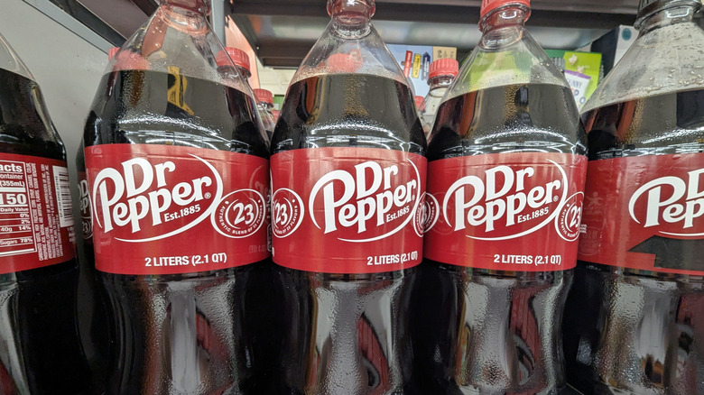 Bottles of Dr Pepper