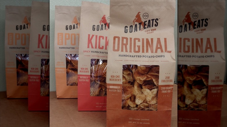 Assorted bags off Billy Goat Chips