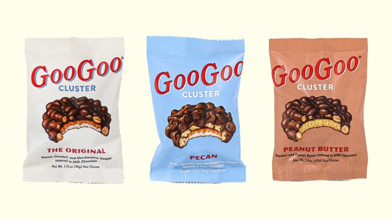 Assorted Goo Goo Clusters Pecan Original and Peanut Butter in bags