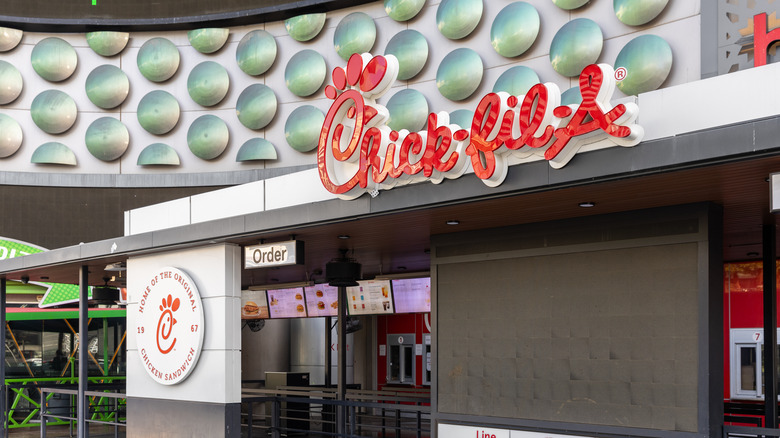 Chick-fil-A restaurant in an airport