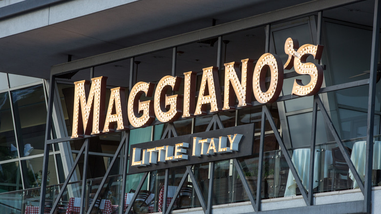 Exterior signage of a Maggiano's Little Italy restaurant