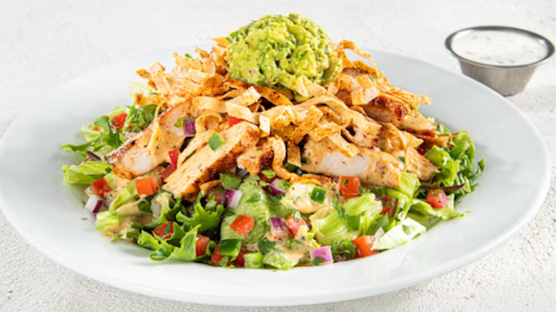 Santa Fe Salad with a side of dressing.