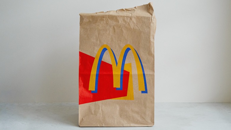 A takeout bag from McDonald's
