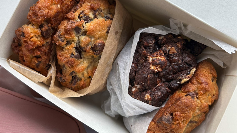 Four giant cookies from Levain Bakery.