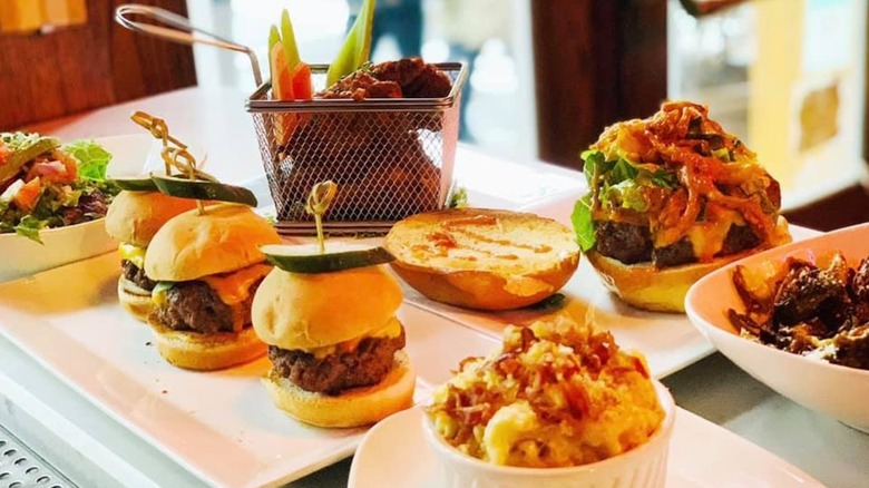 Burgers and appetizers at Jackson Hole Burgers in New York City