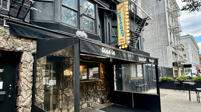 Front entrance of Sylvia's restaurant in Harlem, NYC