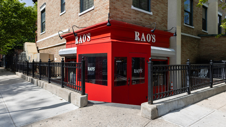 Exterior of Rao's restaurant in New York City