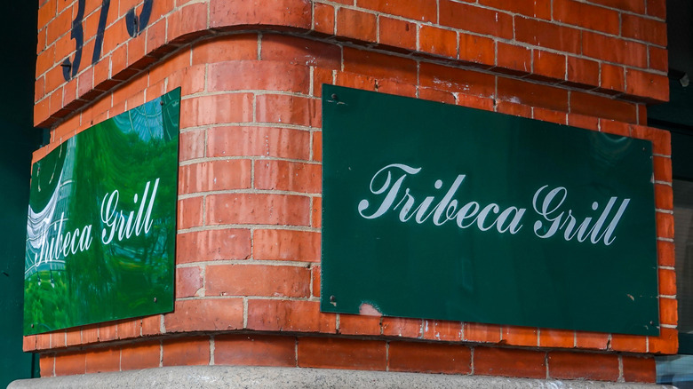 A sign for Tribeca Grill in New York City