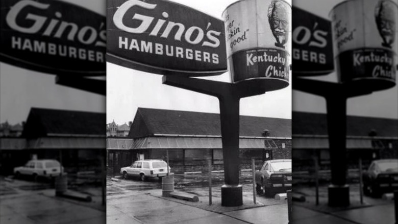 A combination Gino's Hamburgers and Kentucky Fried Chicken in 1982.