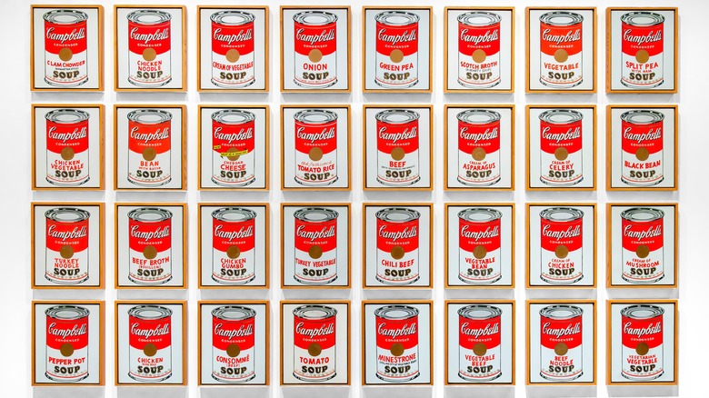 Andy Warhol's Campbell's Soup Cans work on display