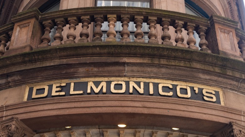 The facade for Delmonico's.