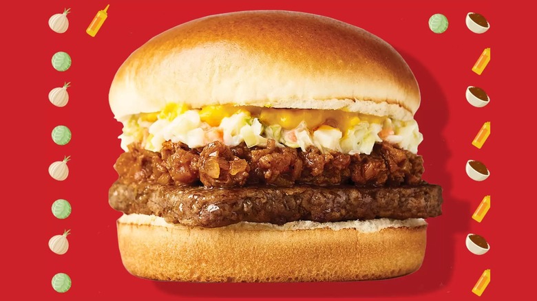 A promotional photo for the Carolina Classic burger from Wendy's