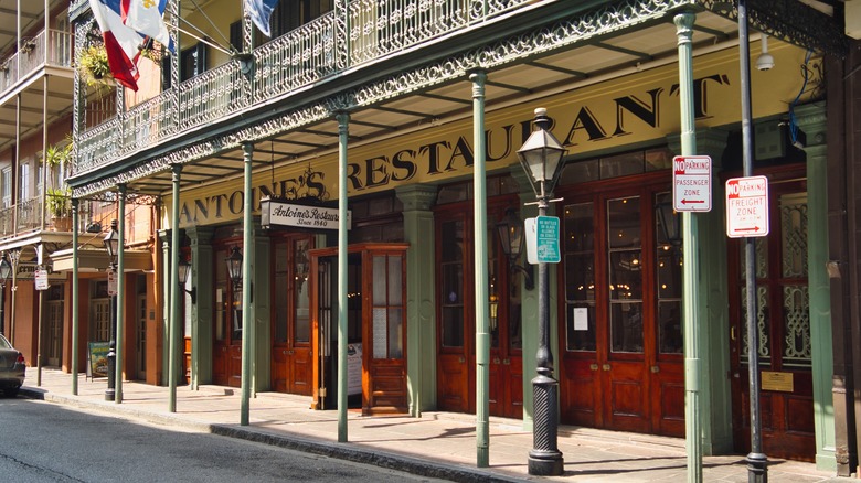 exterior of Antoine's Restaurant in Louisiana