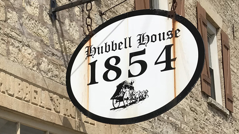Hubbell House hanging sign