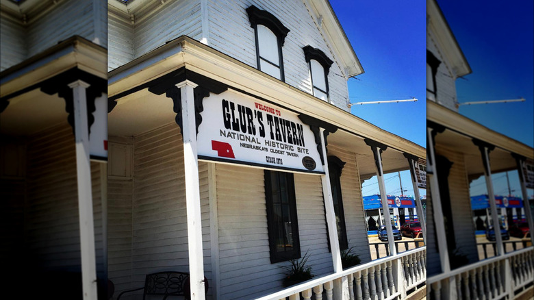 Glur's Tavern sign in Nebraska