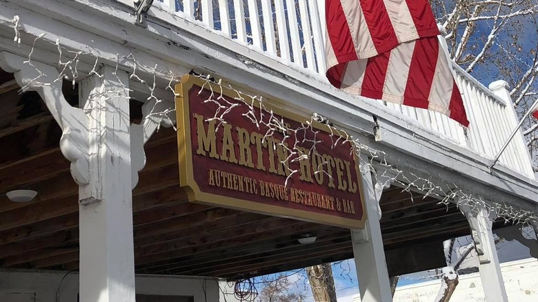 outside of Martin Hotel in Nevada