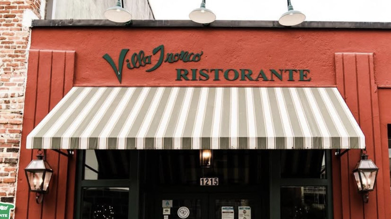 outside of Villa Tronco restaurant