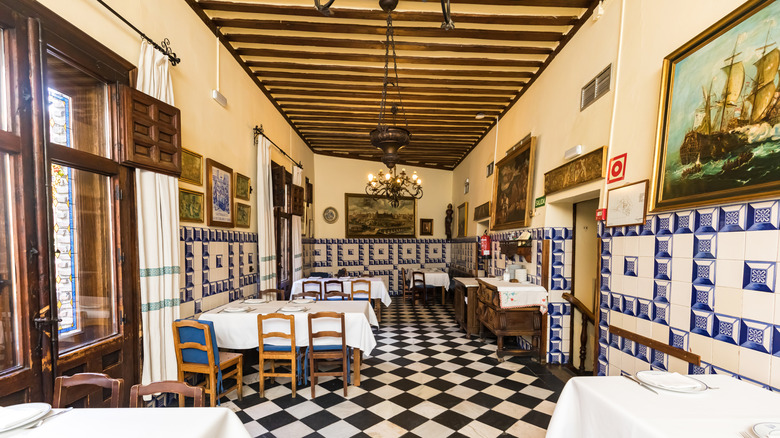 Dining room at Botín restaurant
