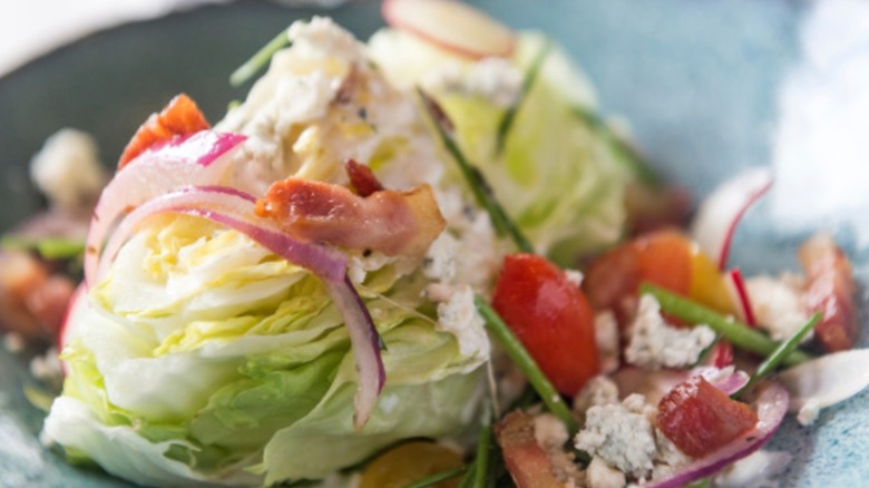 wedge salad with red onions