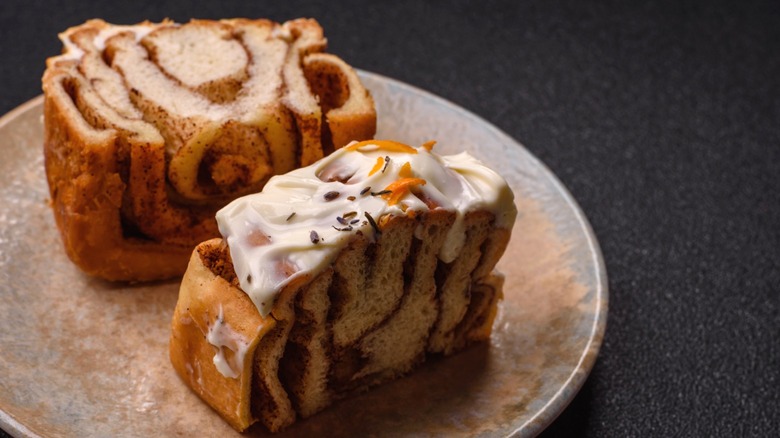 A cinnamon bun from Cinnabon.