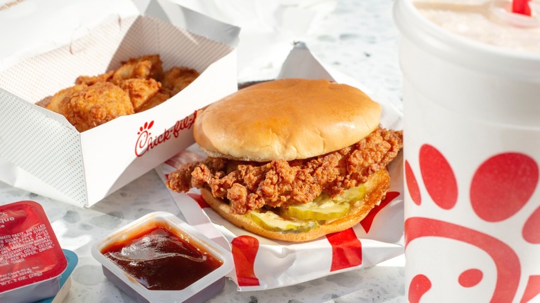 A view of a Chick-Fil-A meal.