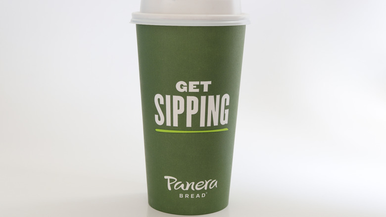 Panera Bread sip coffee cup