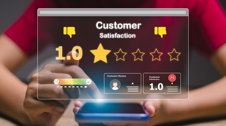 review rating 1 star concept, low quality, and unhappy. bad review icon dissatisfied. Experience negatives of customers in a service—feedback and opinions complaints from the client.