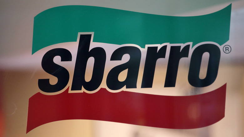 Sbarro logo in window