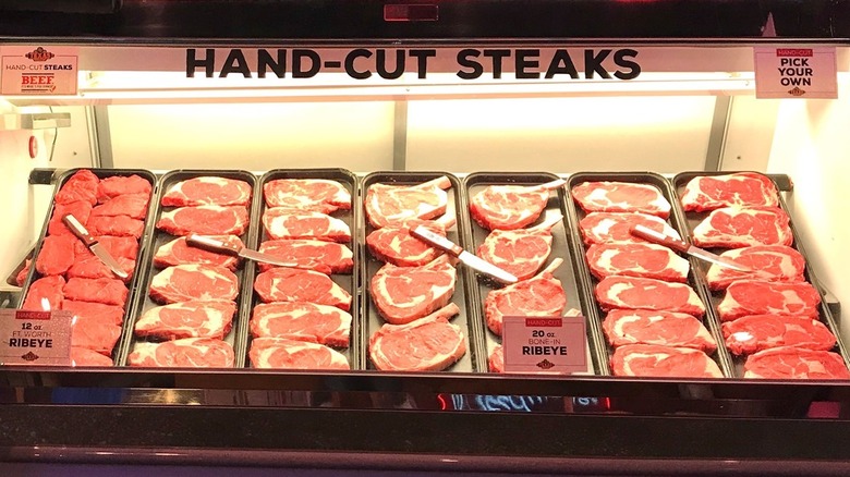 Texas Roadhouse steak display