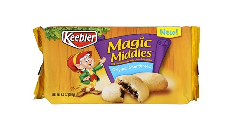 A package of Keebler Magic Middles Original Shortbread cookies