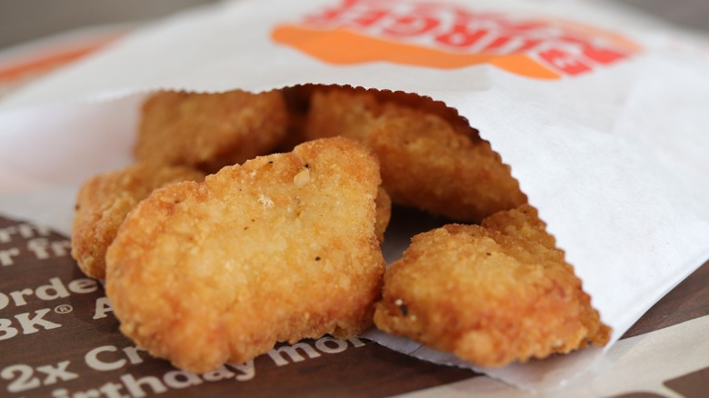 Chicken nuggets from Burger King close up