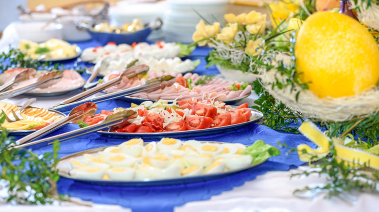 breakfast buffet at a hotel in Poland